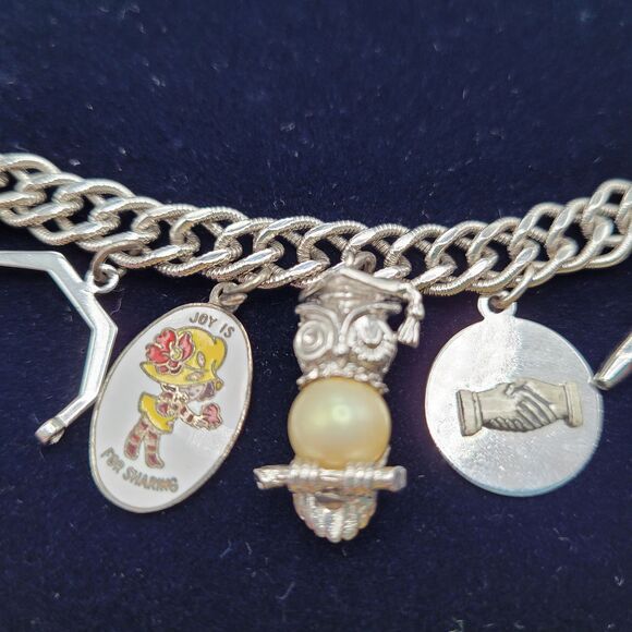 Monet Charm Bracelet, Texas, Holly Hobbie, Wells Sterling Masks, CAC Sterling - Picture 3 of 10